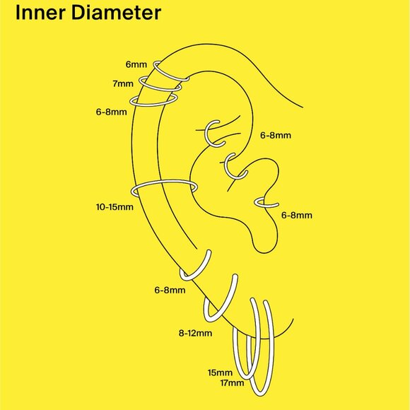 STUDS Mini Pavé Huggie - Silver/Clear, 8mm Inner Diameter, 11mm Outer Diameter - Picture 4 of 4